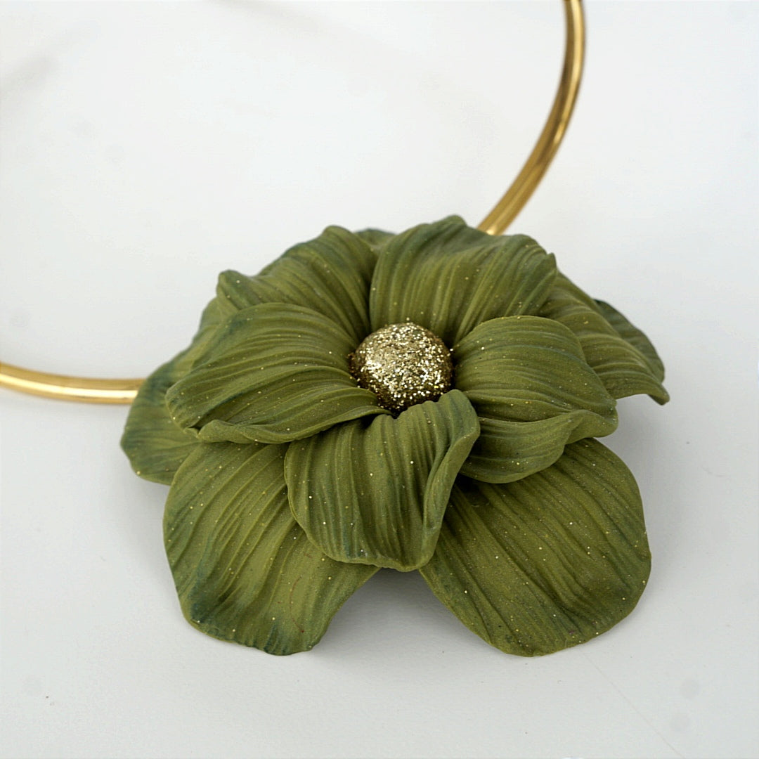 Collar FLOR VERDE